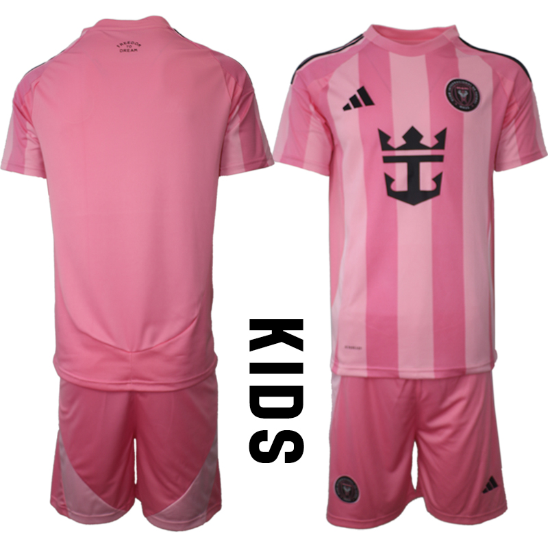Youth 2025-2026 Club Inter Milan CF home Pink Blank Soccer Jersey->youth soccer jersey->Youth Jersey